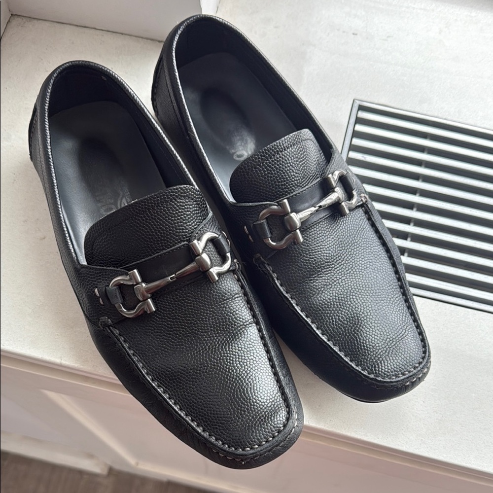 Men's Black Leather Loafers size USA 8.5
